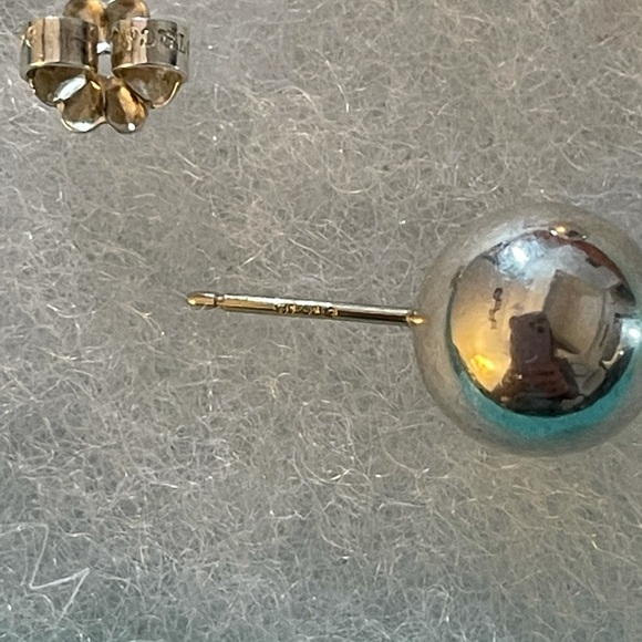 Tiffany and Co 8mm Ball Earrings - Picture 2 of 5